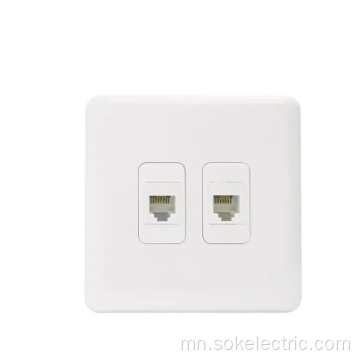 2Gang RJ11 TEL Outlets үйлдвэрийн үнэ ханын розетка